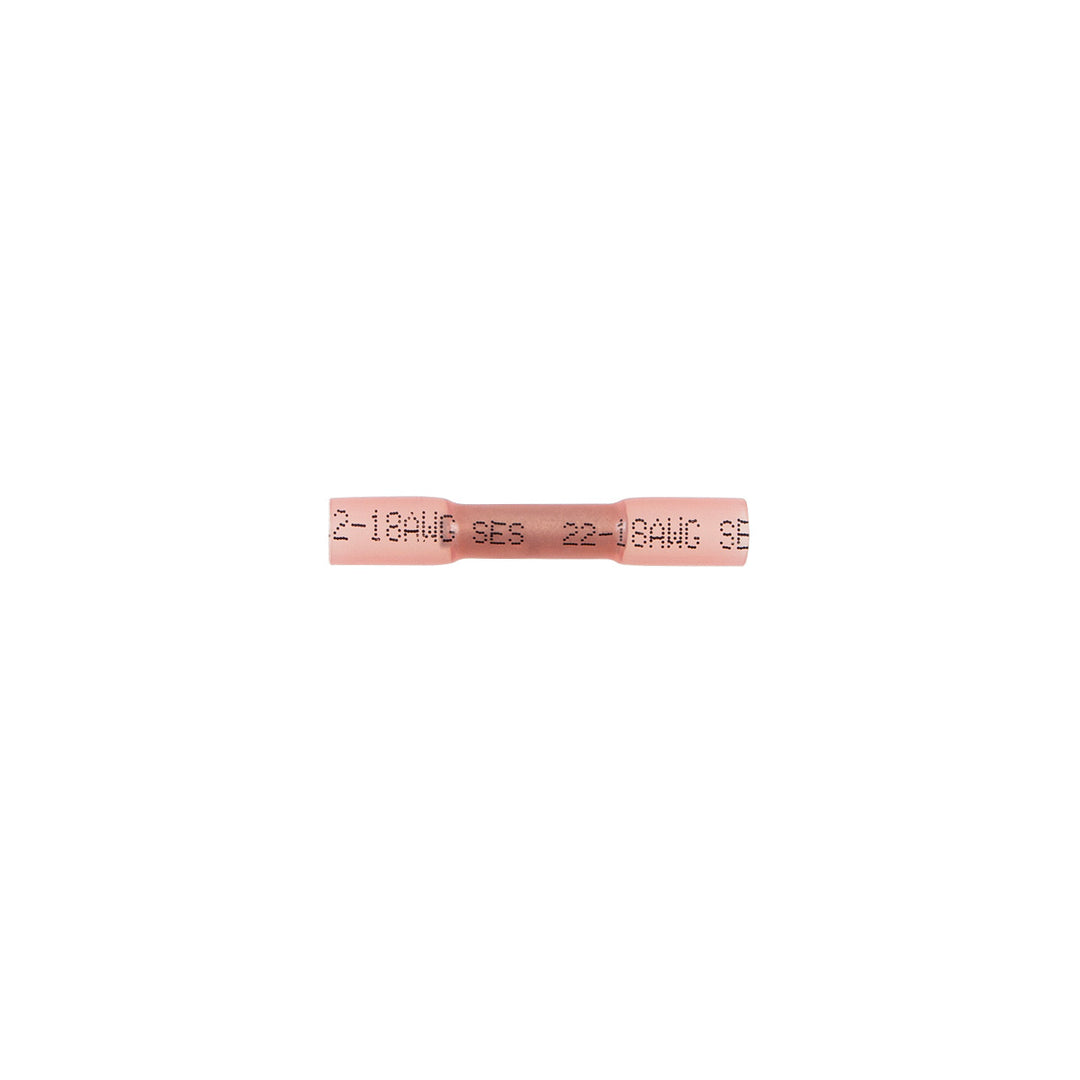 22-18 AWG CS Heat Shrink Butt Connector - Red (5-Pack)