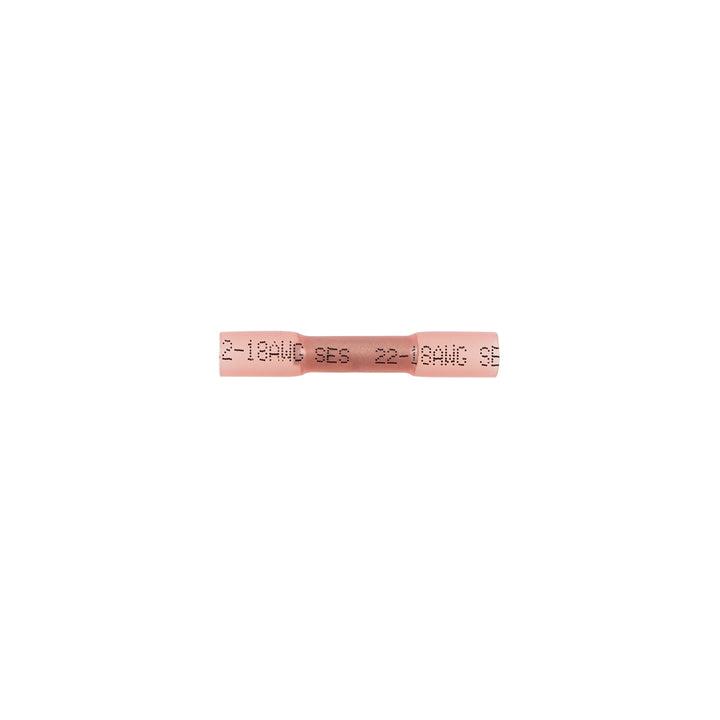 22-18 AWG CS Heat Shrink Butt Connector - Red (5-Pack)