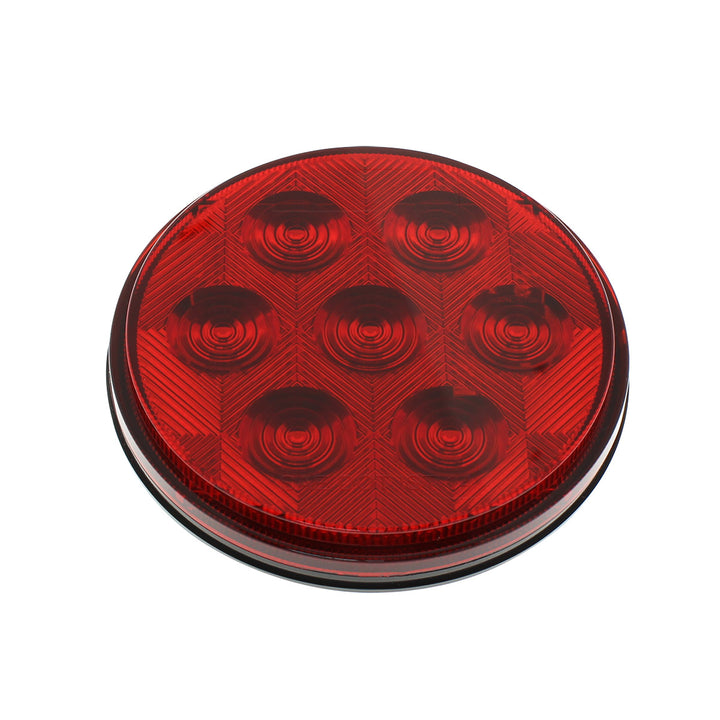 7 LED 4" Round Competition Series Light (Stop, Turn &amp; Tail) - Red LED/Red Lens