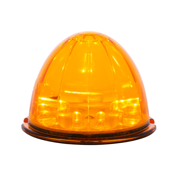 17 LED Dual Function Watermelon Cab Light - Amber LED/Amber Lens (Bulk)