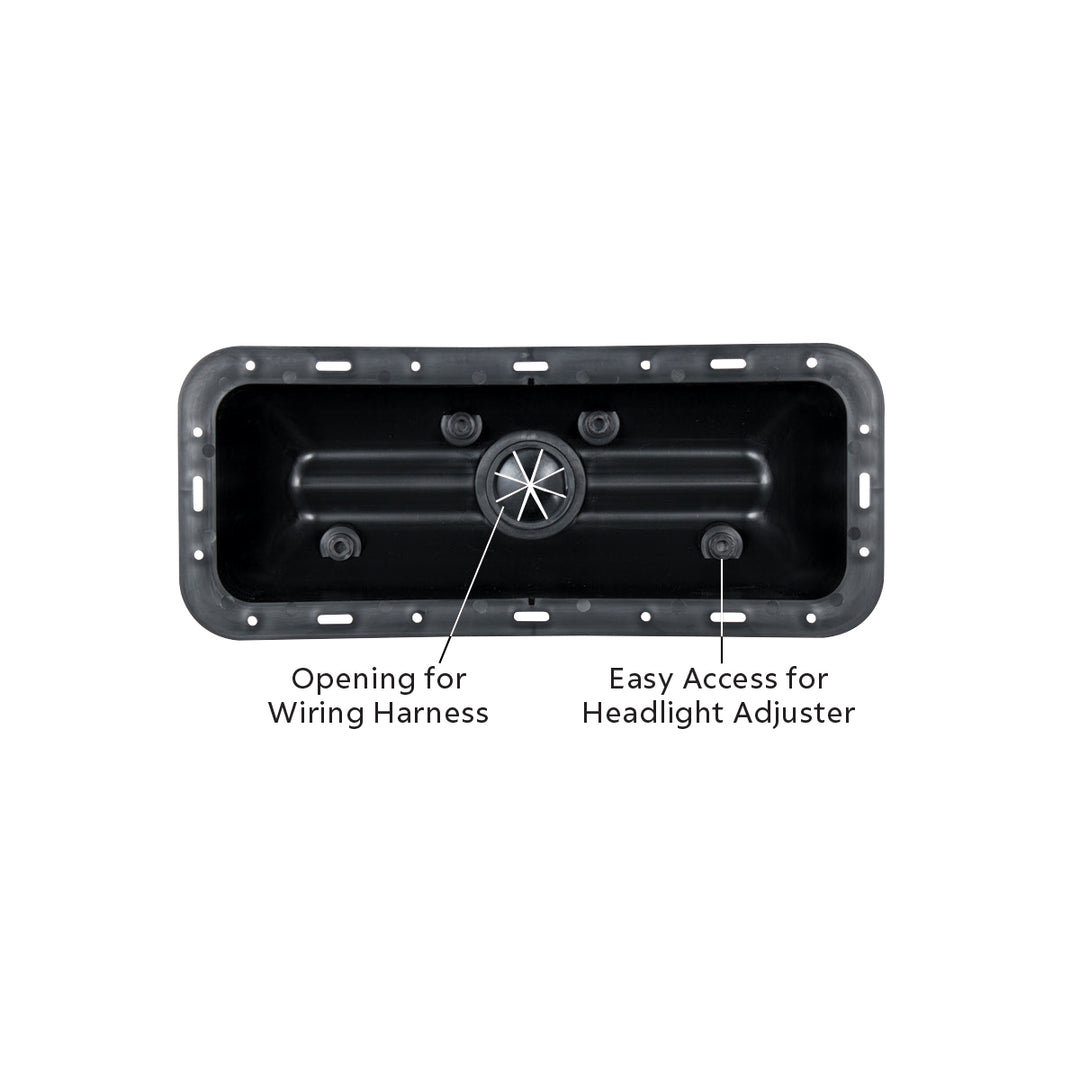 High Power LED "Chrome" Projection Headlight With LED Turn Signal &amp; Position Light Bar - Driver