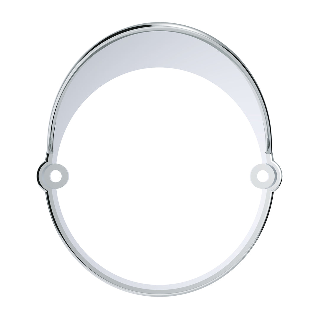 Chrome LED Light Flush Mount Base With Visor For Grakon 1000 Style Lights (Bulk)