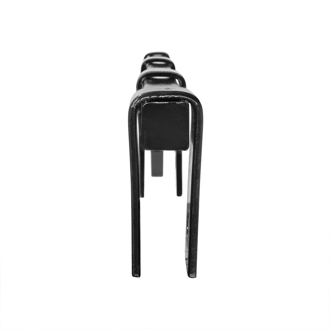 Black Straight Mud Flap Hangers With Mounting Hardware - No Coil (Pair)