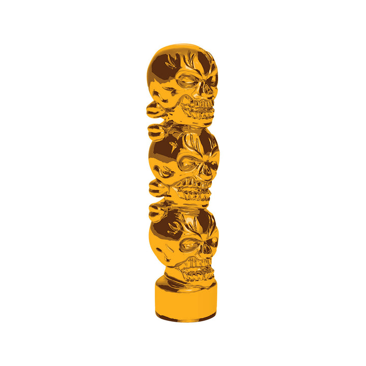 1/2" - 13 Thread-On 3 Skull Candy Color Shift Knob - Electric Yellow
