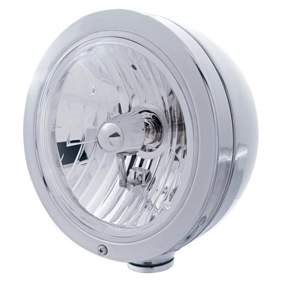Stainless Steel "Bullet" Classic Headlight Crystal H4 Bulb