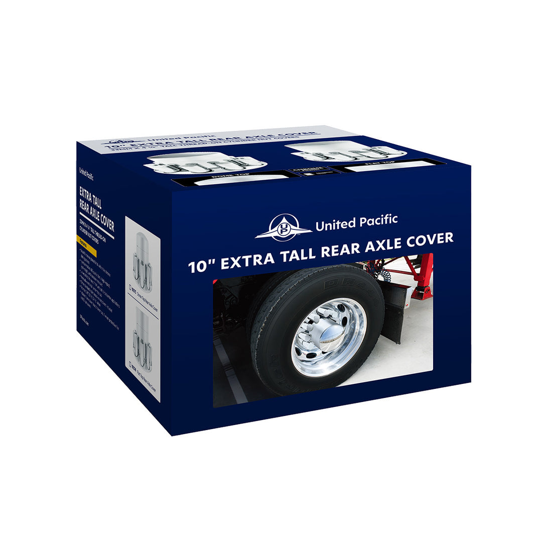 Chrome Plastic Extra Tall Rear Axle Cover With 33mm Thread-On Tall Cylinder Nut Covers