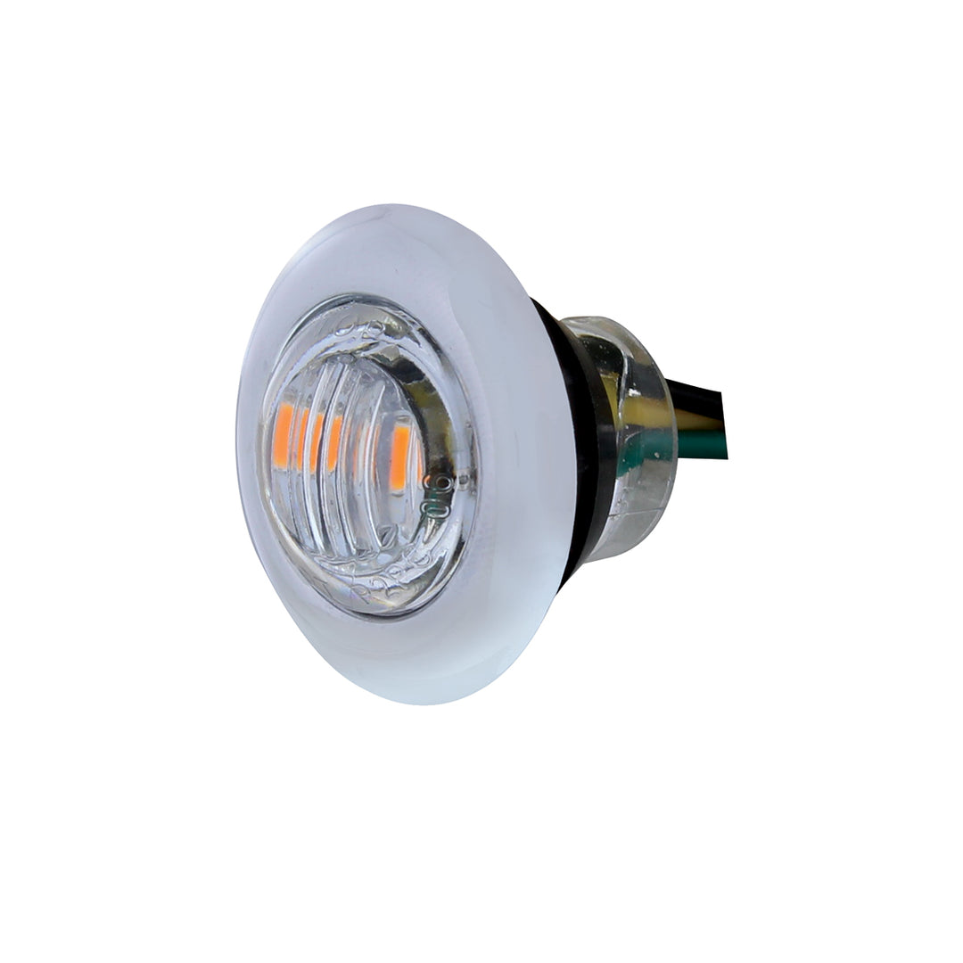 3 LED 3/4" Mini Double Fury Light (Clearance/Marker) - Amber LED/Red LED