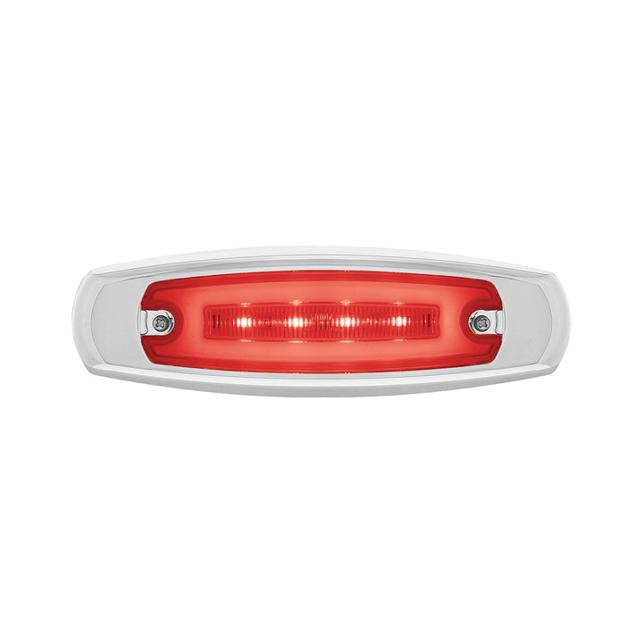16 LED Rectangular GloLight With Bezel (Clearance/Marker) - Red LED/Red Lens