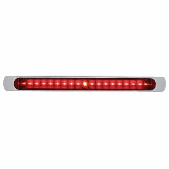 19 LED 17" Light Bar With Bezel (Stop, Turn &amp; Tail) - Red LED/Red Lens