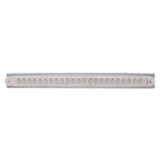 17-5/16" Stainless Steel Reflector Light Bracket With 23 LED 17-1/4" Reflector Light Bar - Red LED/Clear Lens