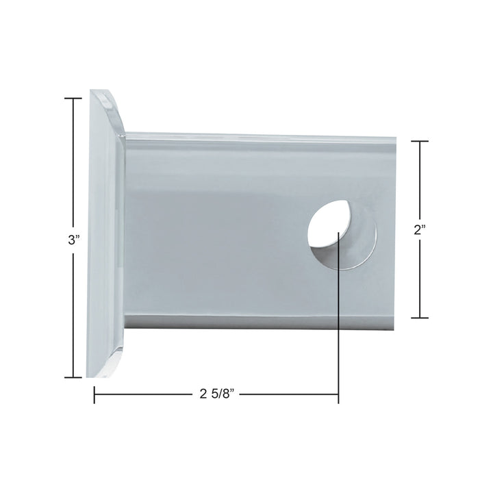 Chrome Plastic Hitch Cover For 2" x 2" Trailer Hitch Receivers