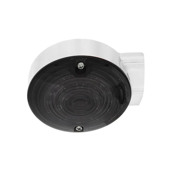21 LED 3-1/4" Dual Function Signal Light For Harley Motorcycle With Housing - Amber LED/Smoke Lens