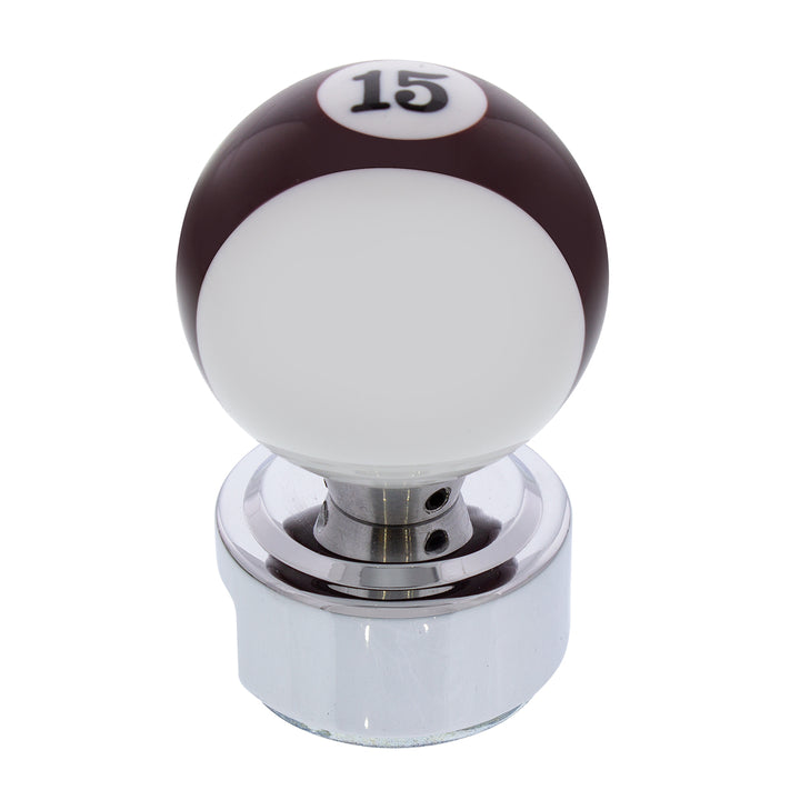 Number 15 Pool Ball Gearshift Knob For 13/15/18 Speed Eaton Style Shifters