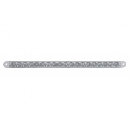 19 LED 12" Reflector Turn Signal Light Bar - Amber LED/Clear Lens (Bulk)