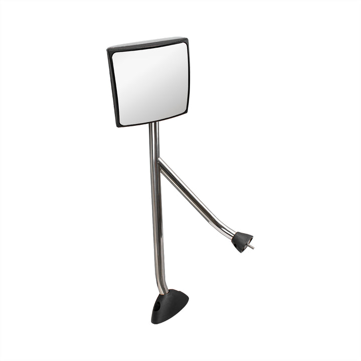 Stainless Steel Hood Mirror Assembly With Sequential LED Turn Signal For 2008-2017 International Prostar - Passenger