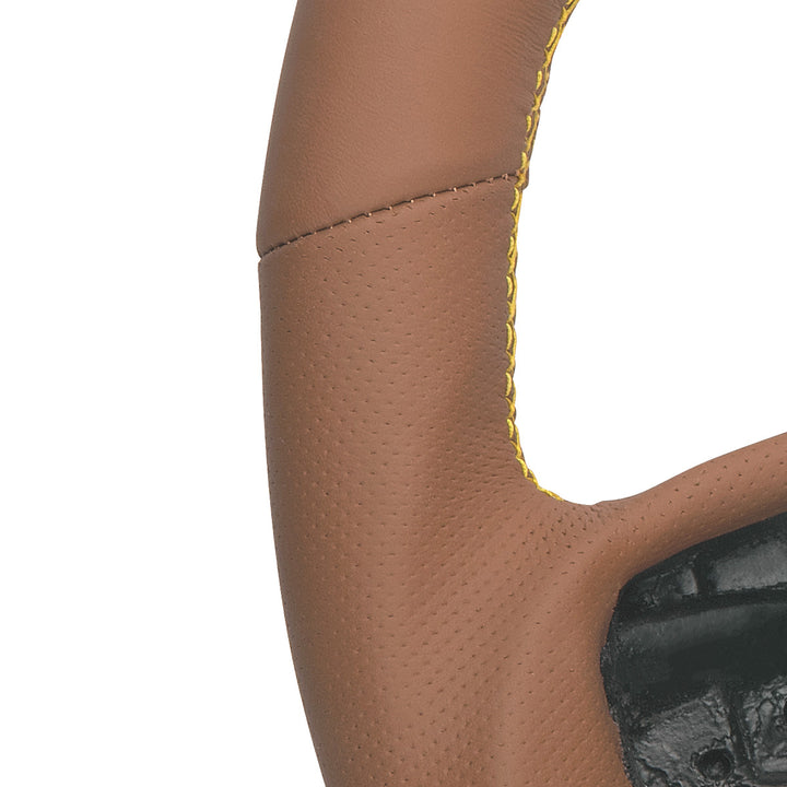 18" YourGrip GT PRO Leather Steering Wheel For 2012-2021 Peterbilt 579 &amp; 2013-2021 Kenworth T680 - Brown