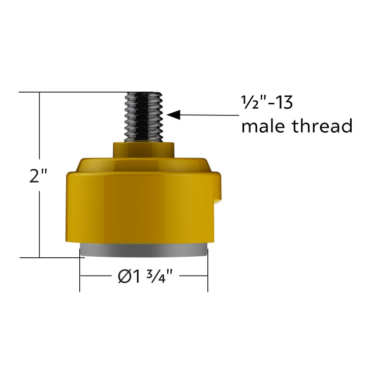 1/2" - 13 Thread-On Shift Knob Mounting Adapter For Eaton Fuller Style 13/15/18 Shifter - Electric Yellow (Bulk)