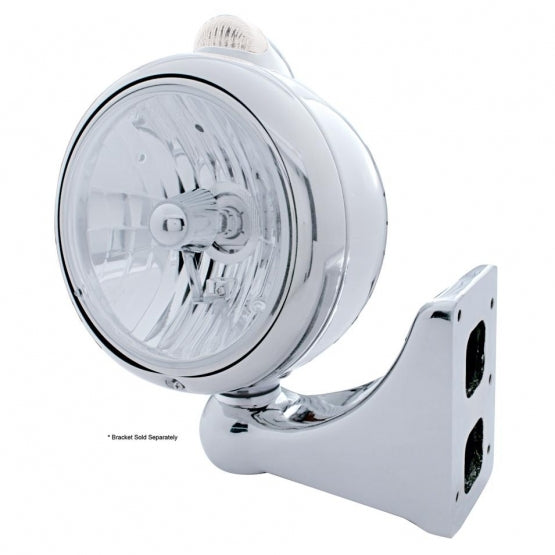 Chrome Guide 682-C Headlight Crystal H4 &amp; Dual Mode LED Signal - Clear Lens