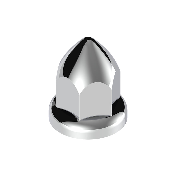 33mm X 2 3/8" Chrome Plastic Bullet Nut Covers W/ Flange - Push-On (Color Box Of 20)