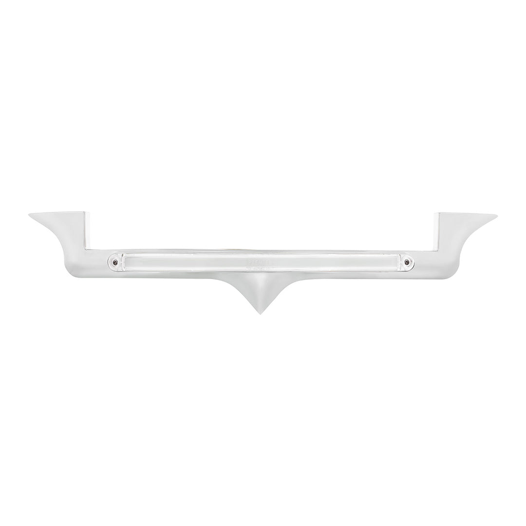 Chrome Hood Emblem Trim With 24 LED GloLight Bar For Kenworth - Amber LED/Clear Lens