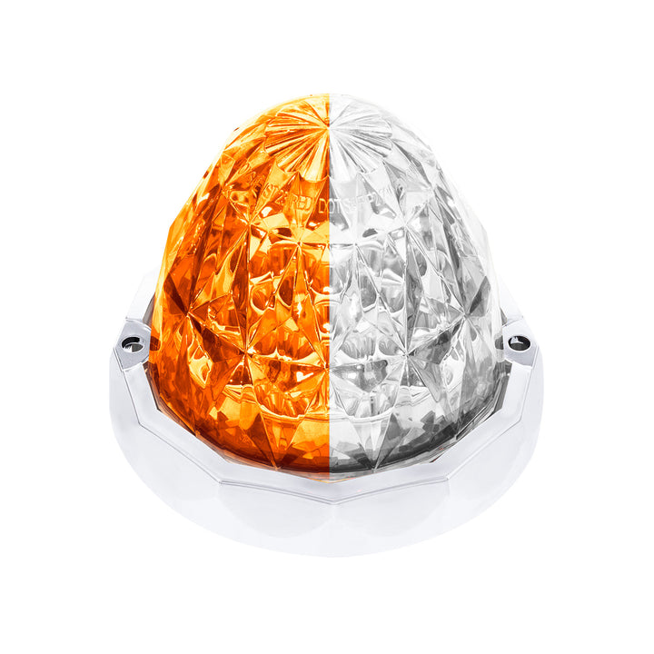 Double Fury 19 LED Dual Function Crystal Watermelon Light Kit With Bezel - Amber &amp; White LED/Clear Lens