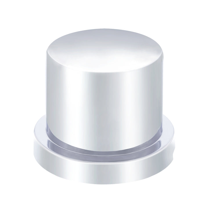 5/8" x 1" Chrome Plastic Flat Top Nut Cover - Push-On (Bulk)