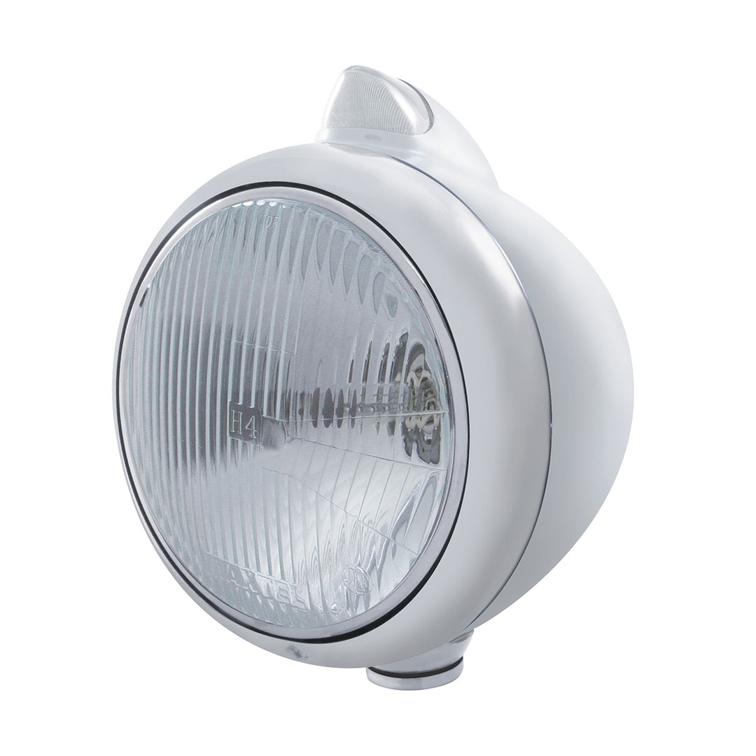 Chrome Guide 682-C Headlight H4 &amp; Original Style LED Signal - Clear Lens
