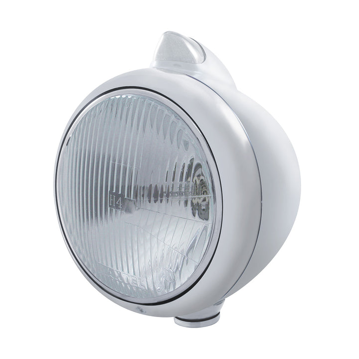 Chrome Guide 682-C Headlight H4 &amp; Original Style LED Signal - Clear Lens