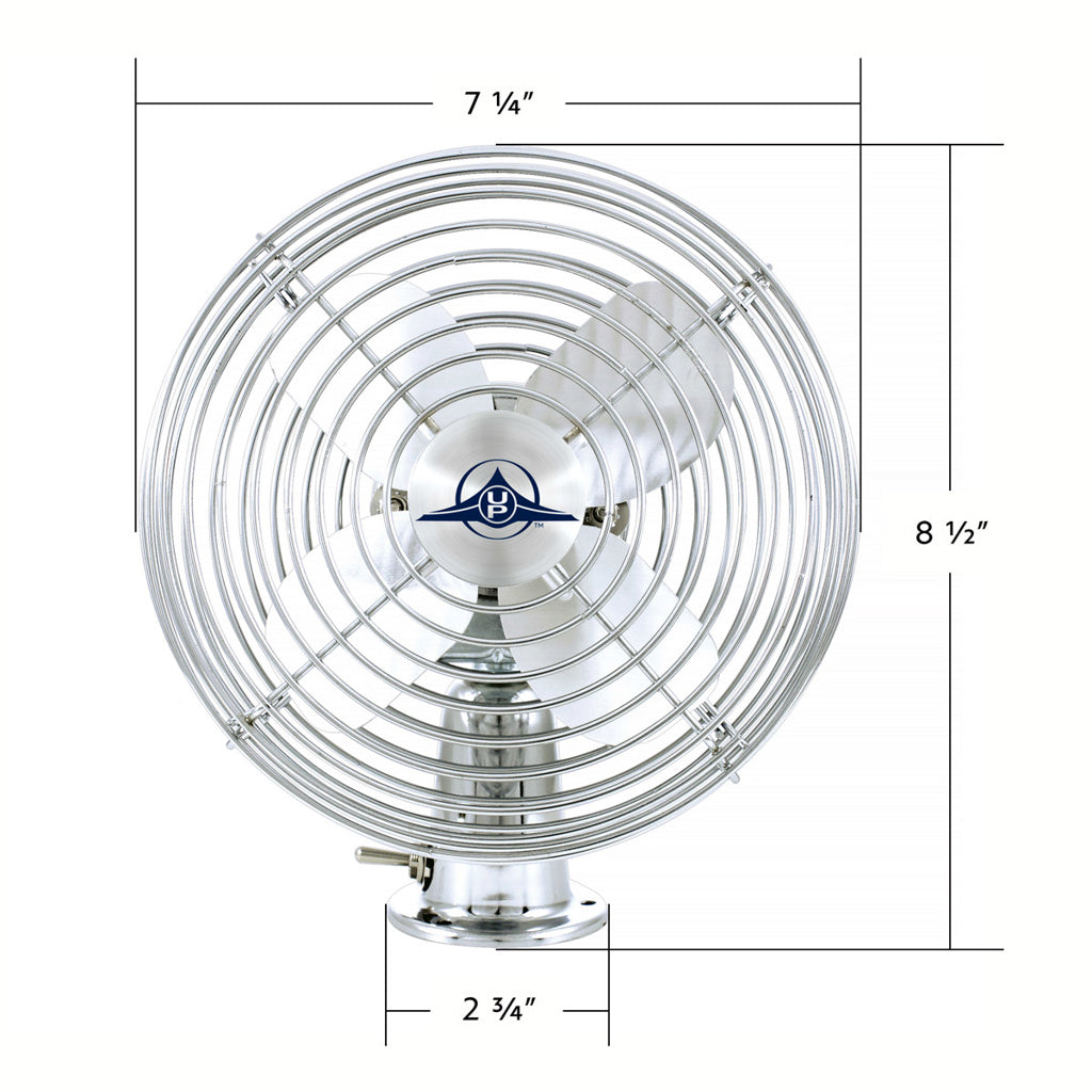Chrome 6" Heavy Duty Fan - 12V
