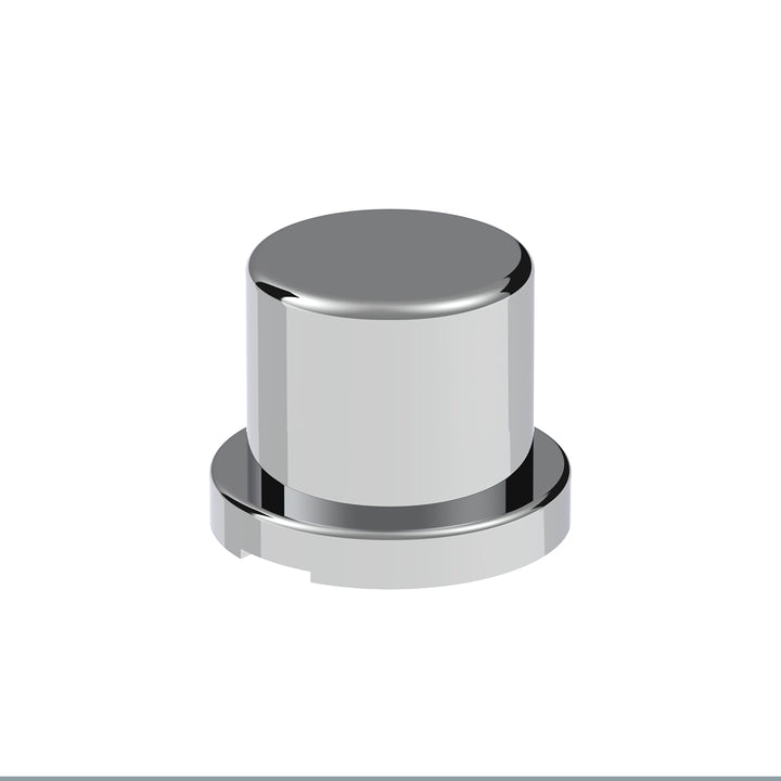 1/2" x 5/8" Chrome Plastic Flat Top Nut Covers - Push-On (10-Pack)