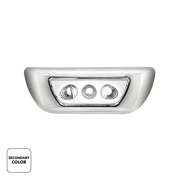3 LED Double Fury Cab Light For 2013-2021 Kenworth T680 &amp; 2012-2021 Peterbilt 579 - Amber &amp; White LED