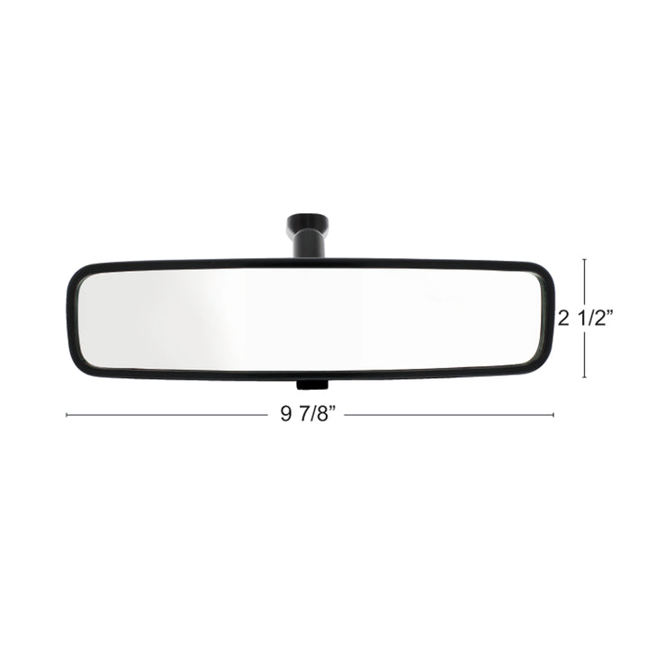 10" Black Day/Night Interior Rearview Mirror Assembly - Glue - On Mount