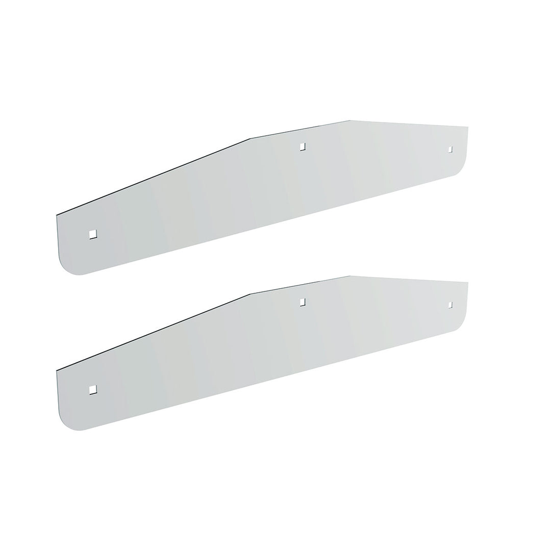 24" x 4" Stainless Steel Bottom Mud Flap Plate - Bolt Thru (Cbox/Pair)