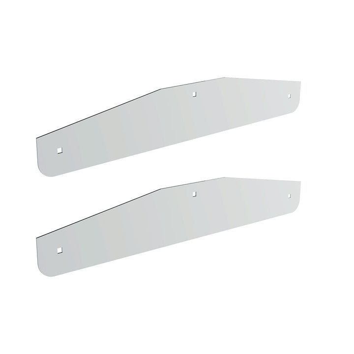 24" x 4" Stainless Steel Bottom Mud Flap Plate - Bolt Thru (Cbox/Pair)