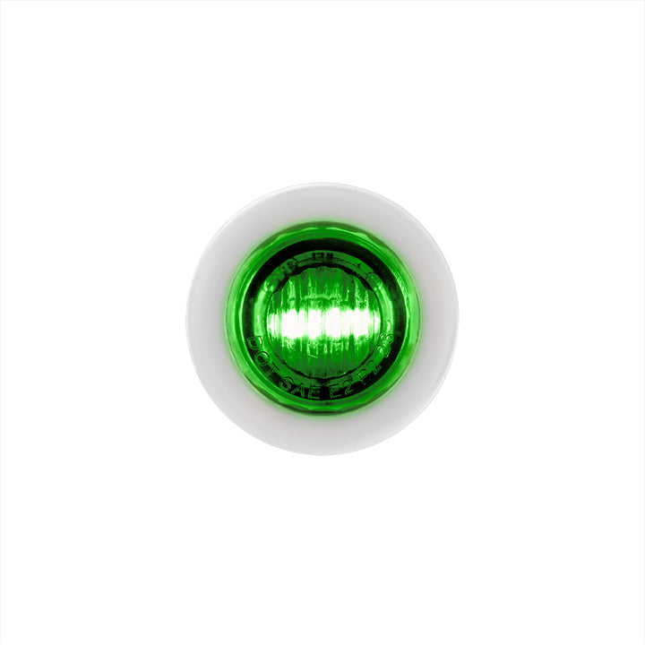 2 LED 3/4" Mini Double Fury Light (Clearance/Marker) - Red &amp; Green LED/Clear Lens