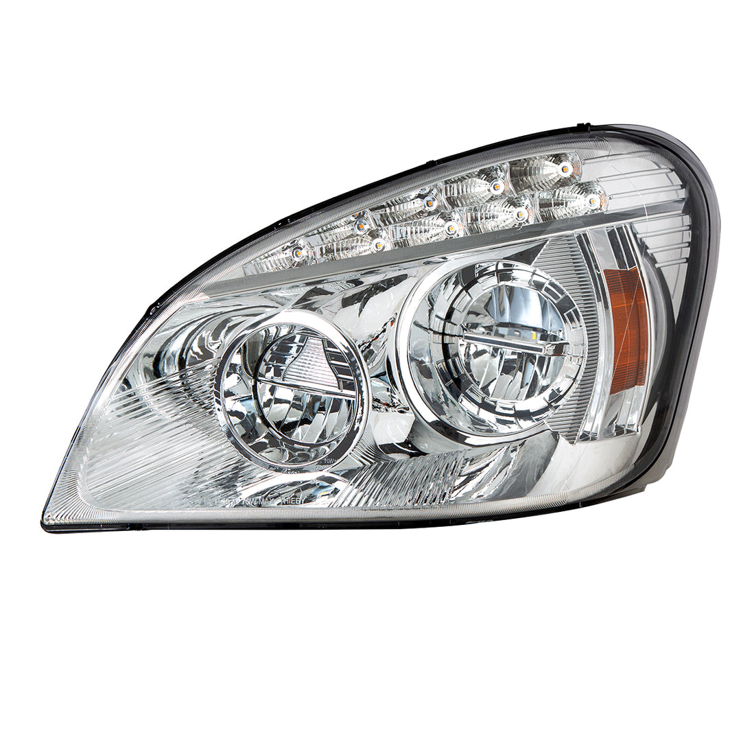 Chrome LED Headlight For 2008-2017 Freightliner Cascadia - Driver