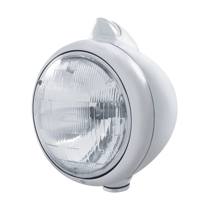 Chrome Guide 682-C Headlight H6024 &amp; Original Style LED Signal - Clear Lens