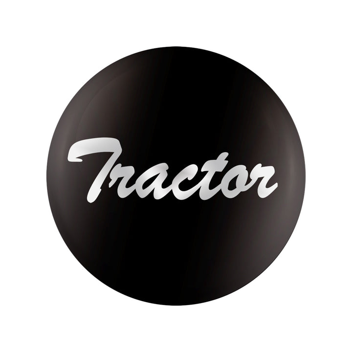 "Tractor" Chrome Aluminum Screw-On Air Valve Knob With Multi Color Glossy Sticker