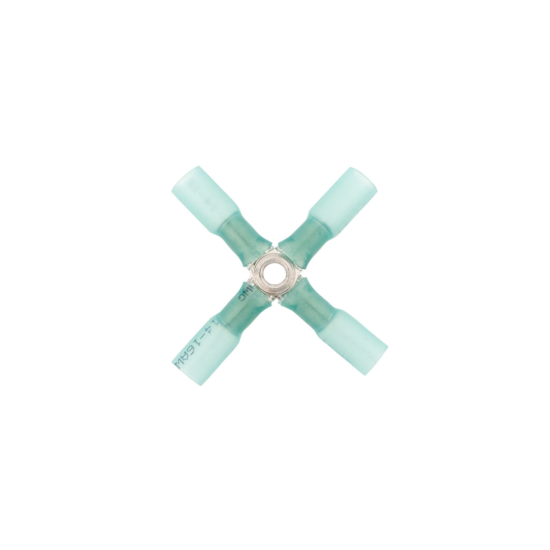 16-14 AWG 4 - Way (X) CS Heat Shrink Connector - Blue (5-Pack)