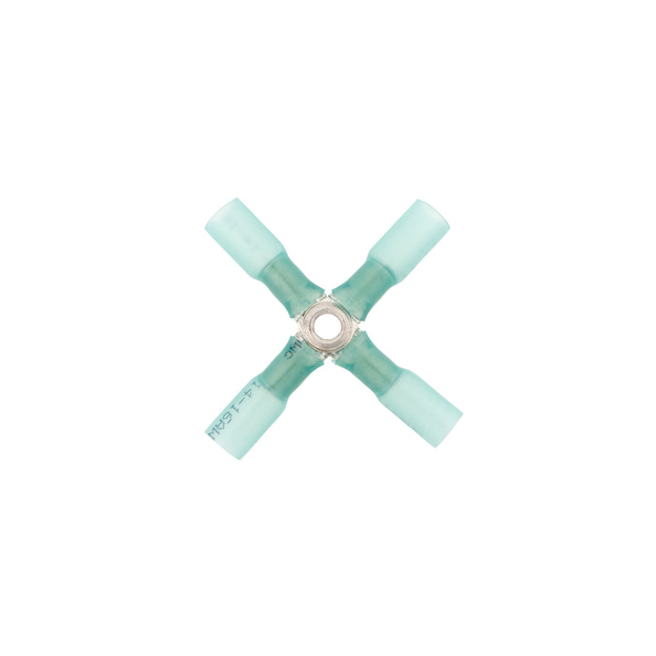16-14 AWG 4 - Way (X) CS Heat Shrink Connector - Blue (5-Pack)