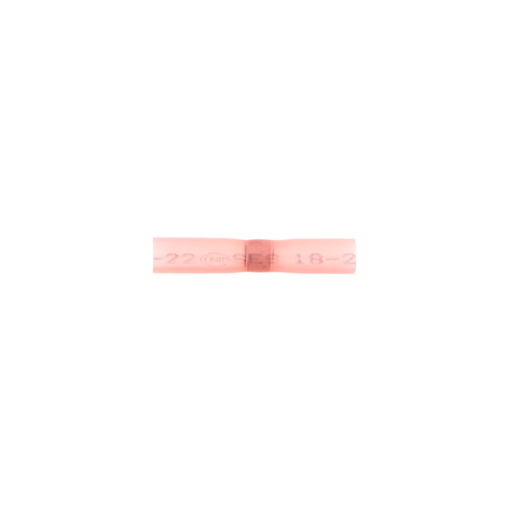 22-18 AWG Stainless Steel Heat Shrink Butt Connector - Red (5-Pack)