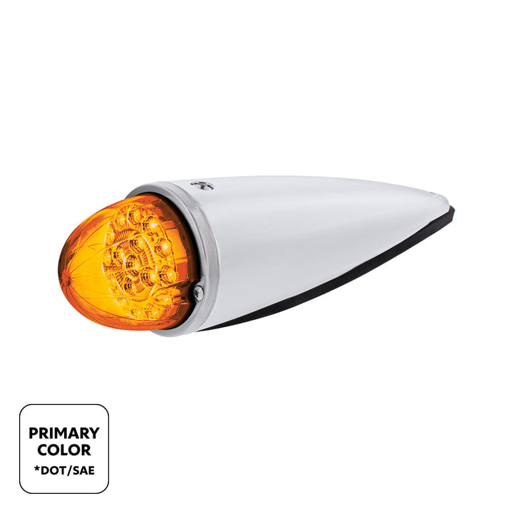 17 LED Watermelon Double Fury Light Torpedo Cab Light - Amber &amp; Green LED/Clear Lens