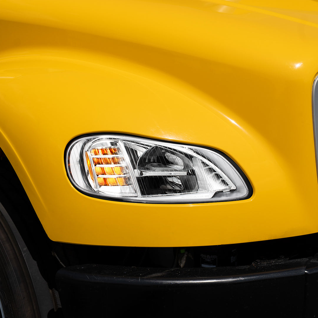 Chrome High Power Full LED Headlight For 2003-2024 Freightliner M2 - Passenger