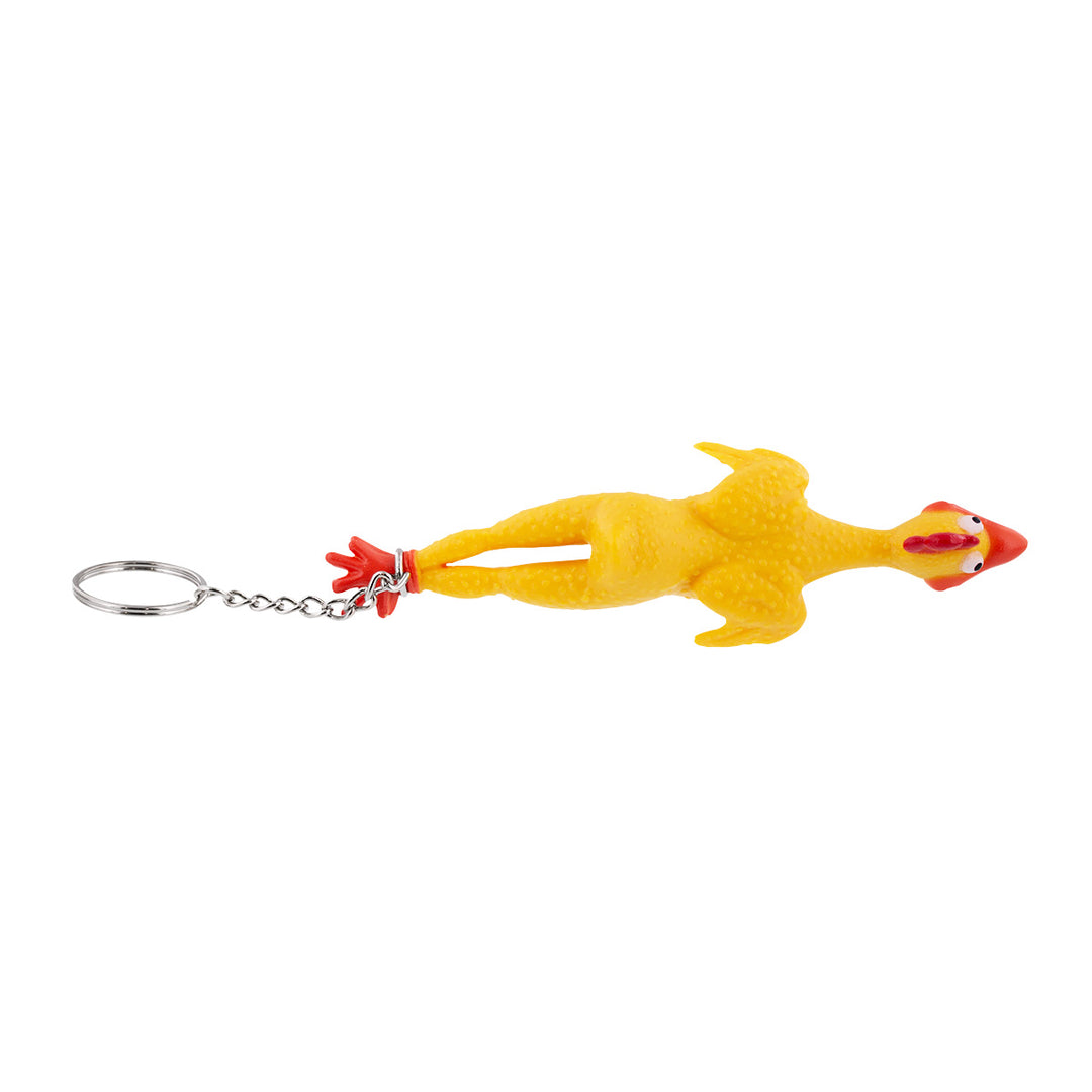 Rubber Chicken Novelty Keychain