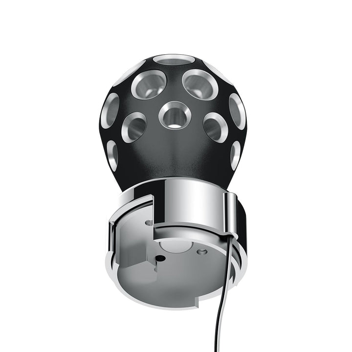 Thread-On Matte Black Phoenix Style Ball Gearshift Knob With LED 13/15/18 Speed Adapter - Red LED