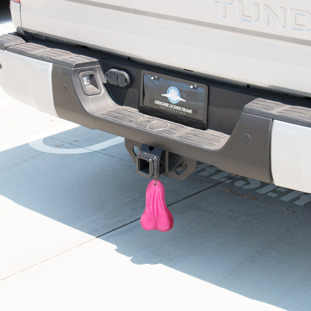 8-1/4" Tall Large Low - Hanging Rubber Balls - Pink