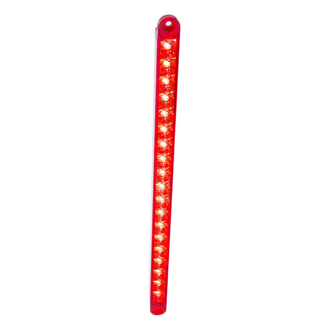 19 LED 12" Reflector Light Bar (Stop, Turn &amp; Tail) - Red LED/Red Lens (Bulk)