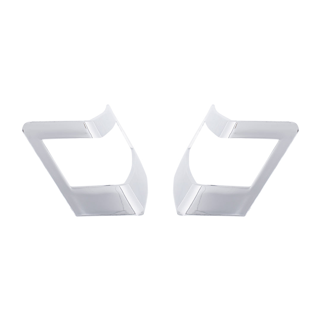 Chrome Plastic Turn Signal Bezels For 2018-2025 Freightliner Cascadia (Pair)