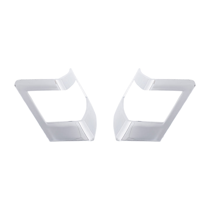 Chrome Plastic Turn Signal Bezels For 2018-2025 Freightliner Cascadia (Pair)