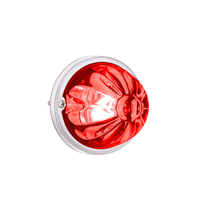 Glass Watermelon Light Kit With 2 LED Light - Red LED/Red Lens